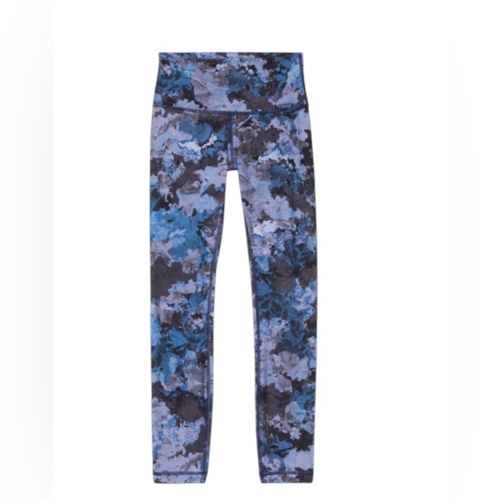 Lululemon Wunder under women’s 10 high rise 7/8 crop blue, black & gray leggings